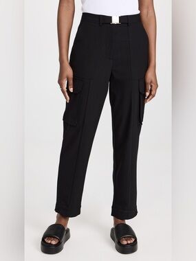 Pixie Market Black Buckled Clip Cargo Pants Size XS